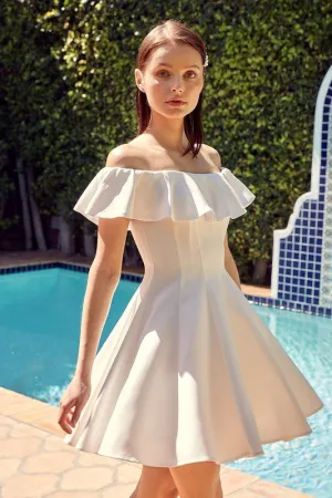 JAYLEEN OFF THE SHOULDER SKATER MINI DRESS