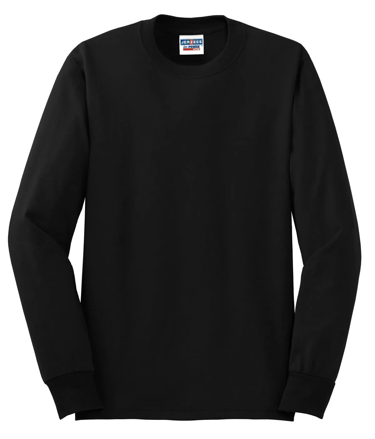 Jerzees Dri-Power 50/50 Cotton/Poly Long Sleeve T-Shirt.  29LS Black