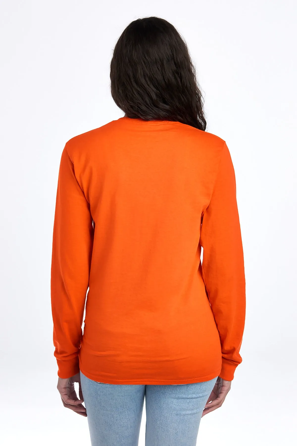 Jerzees Dri-Power 50/50 Cotton/Poly Long Sleeve T-Shirt.  29LS Burnt Orange