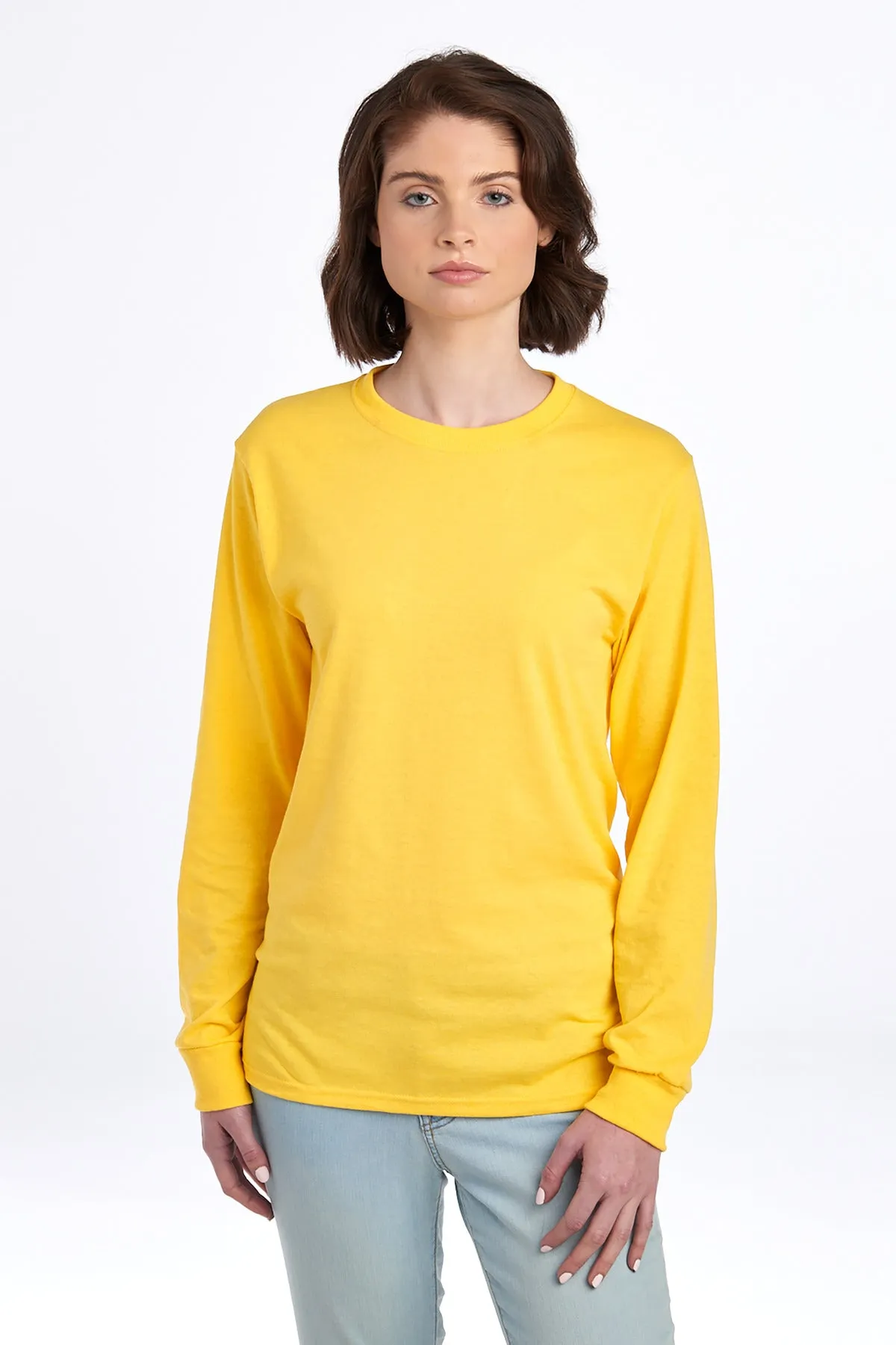 Jerzees Dri-Power 50/50 Cotton/Poly Long Sleeve T-Shirt.  29LS Island Yellow