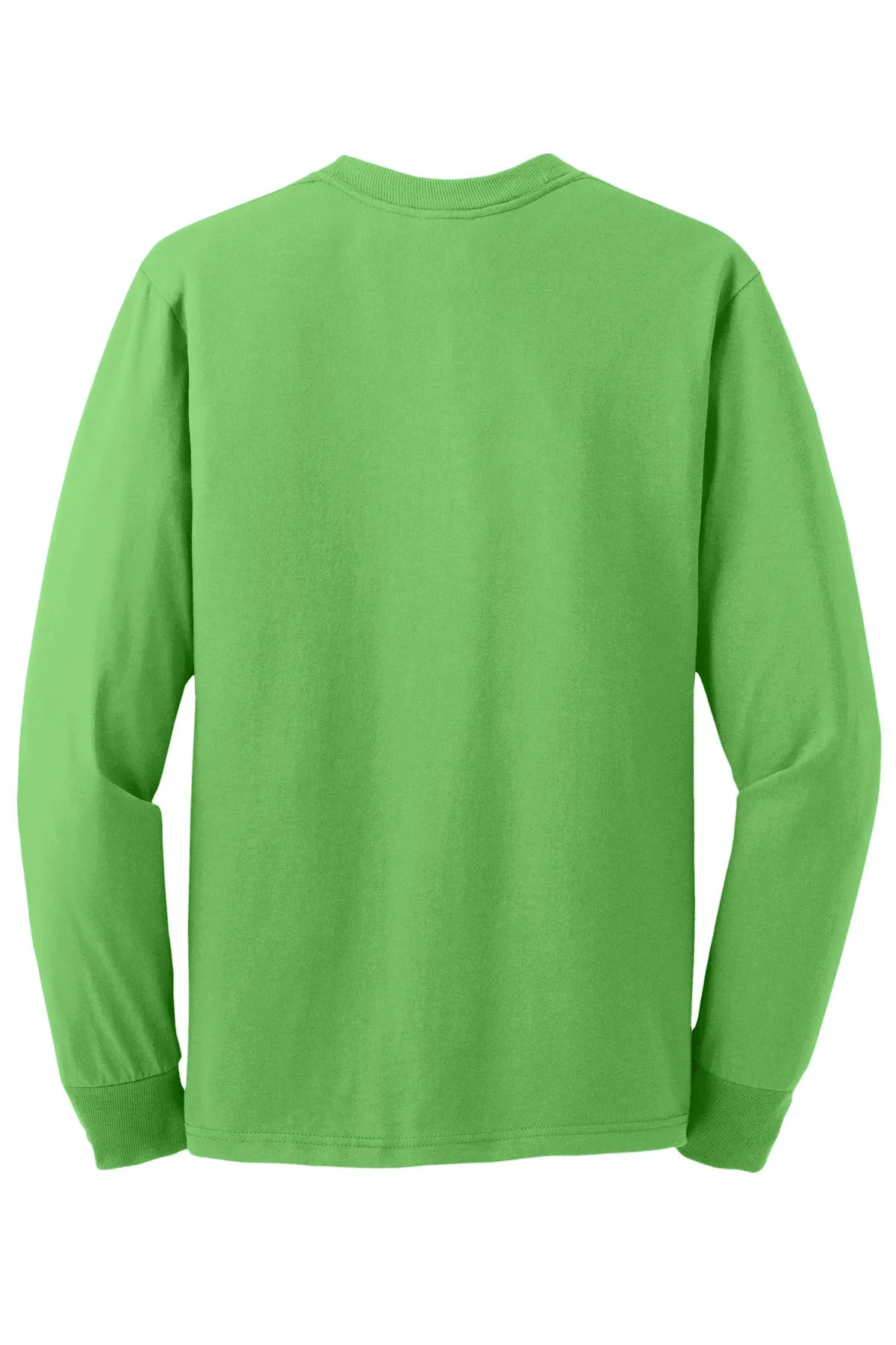 Jerzees Dri-Power 50/50 Cotton/Poly Long Sleeve T-Shirt.  29LS Kiwi