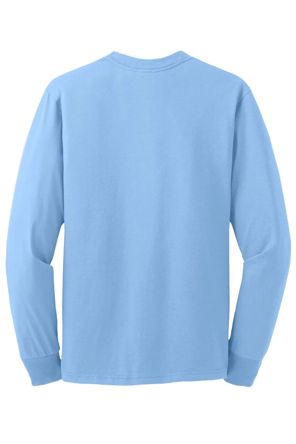 Jerzees Dri-Power 50/50 Cotton/Poly Long Sleeve T-Shirt.  29LS Light Blue