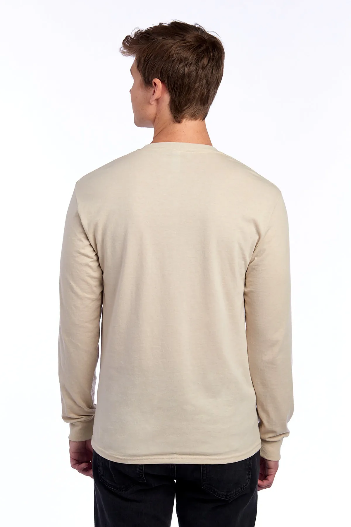 Jerzees Dri-Power 50/50 Cotton/Poly Long Sleeve T-Shirt.  29LS Sandstone