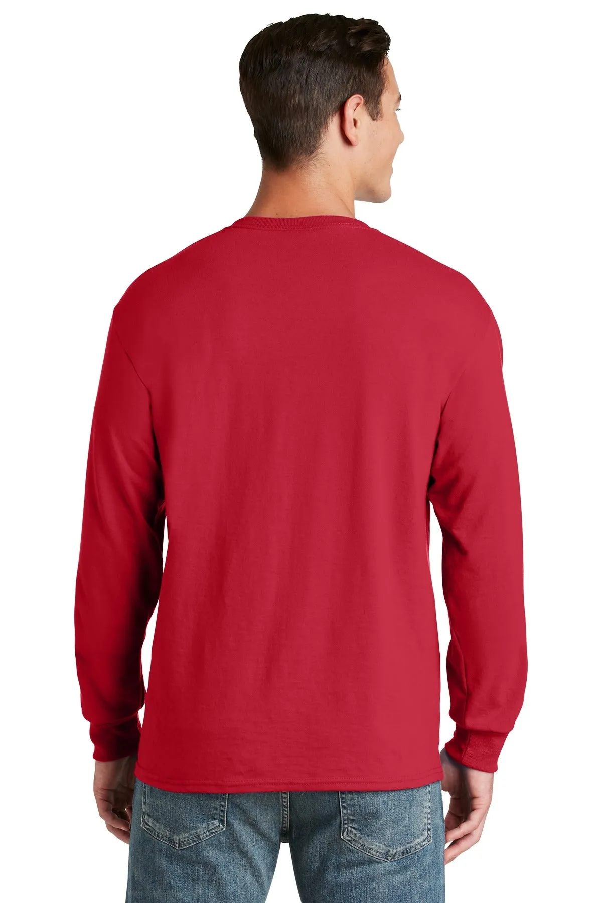 Jerzees Dri-Power 50/50 Cotton/Poly Long Sleeve T-Shirt.  29LS True Red