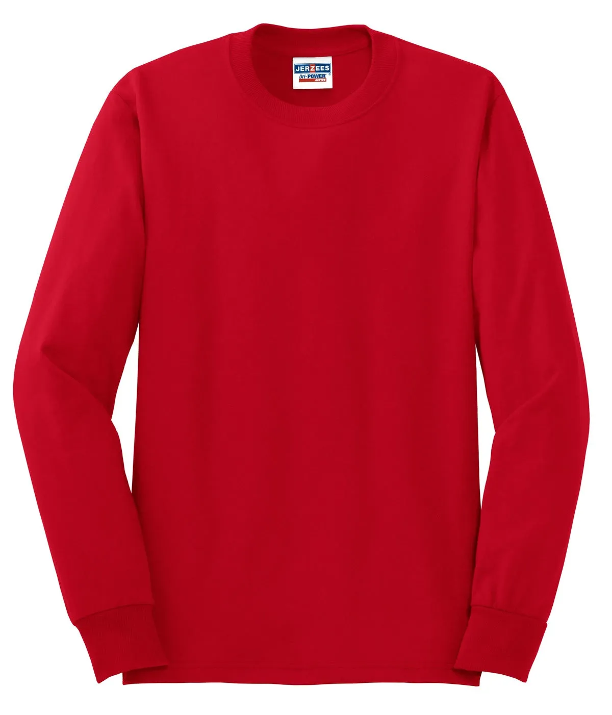 Jerzees Dri-Power 50/50 Cotton/Poly Long Sleeve T-Shirt.  29LS True Red