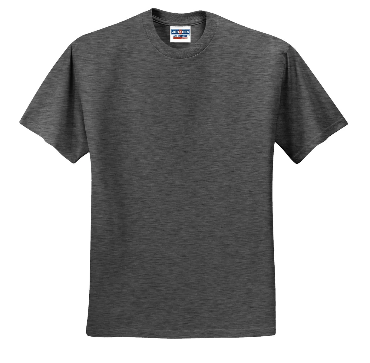 Jerzees  Dri-Power 50/50 Cotton/Poly T-Shirt.  29M Black Heather