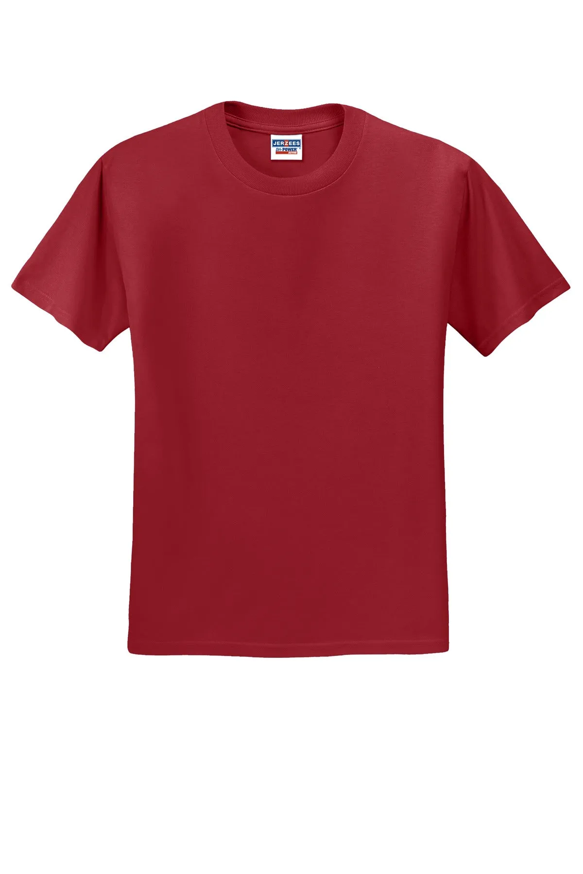 Jerzees  Dri-Power 50/50 Cotton/Poly T-Shirt.  29M Crimson