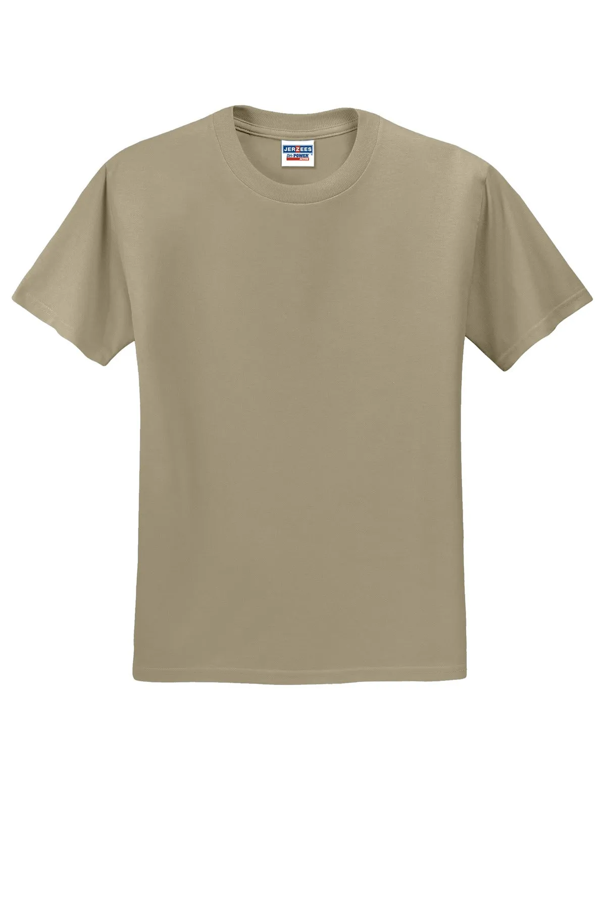 Jerzees  Dri-Power 50/50 Cotton/Poly T-Shirt.  29M Khaki