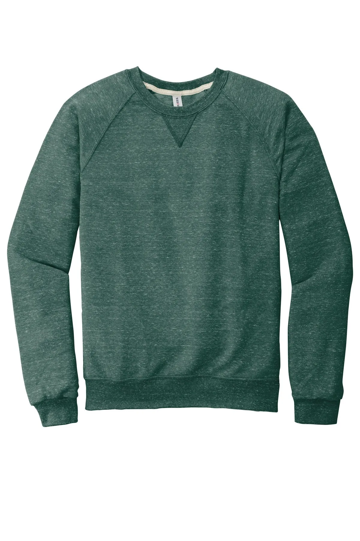 Jerzees  Snow Heather French Terry Raglan Crew 91M Forest Green