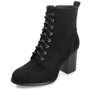 Journee Collection Women's Baylor Combat Boot, Black, 6.5