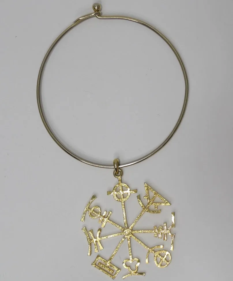 Judith Leiber Wheel of the Year Gold Choker