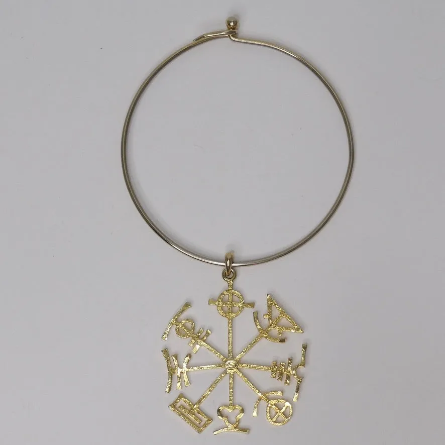 Judith Leiber Wheel of the Year Gold Choker