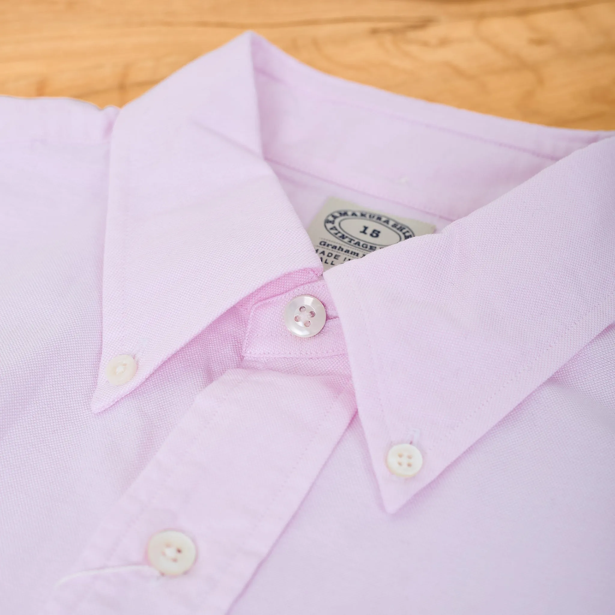 kamakura shirts | vintage ivy oxford button down shirt pink