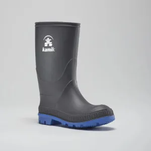 Kamik Charcoal/Blue Stomp Youth Rain Boot