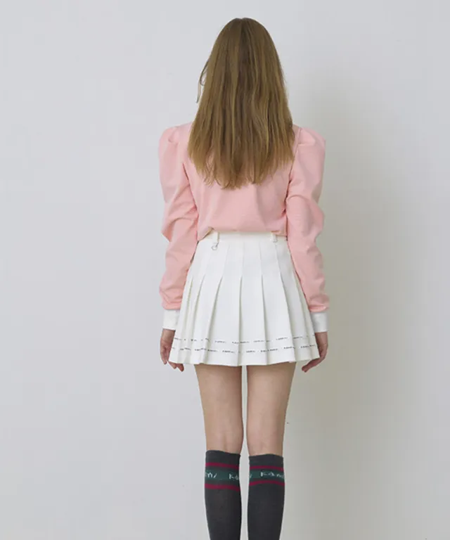 KANDINI Polo shirts with Puff sleeves- Pink