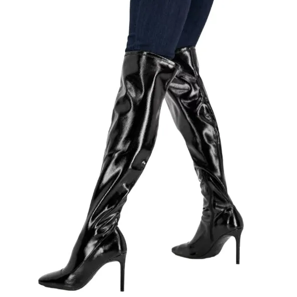 KEENAH Women's Stiletto Heel Over-The-Knee Boots