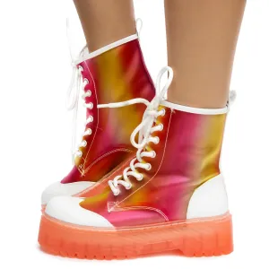 Kenzo-29 Transparent Combat Boots