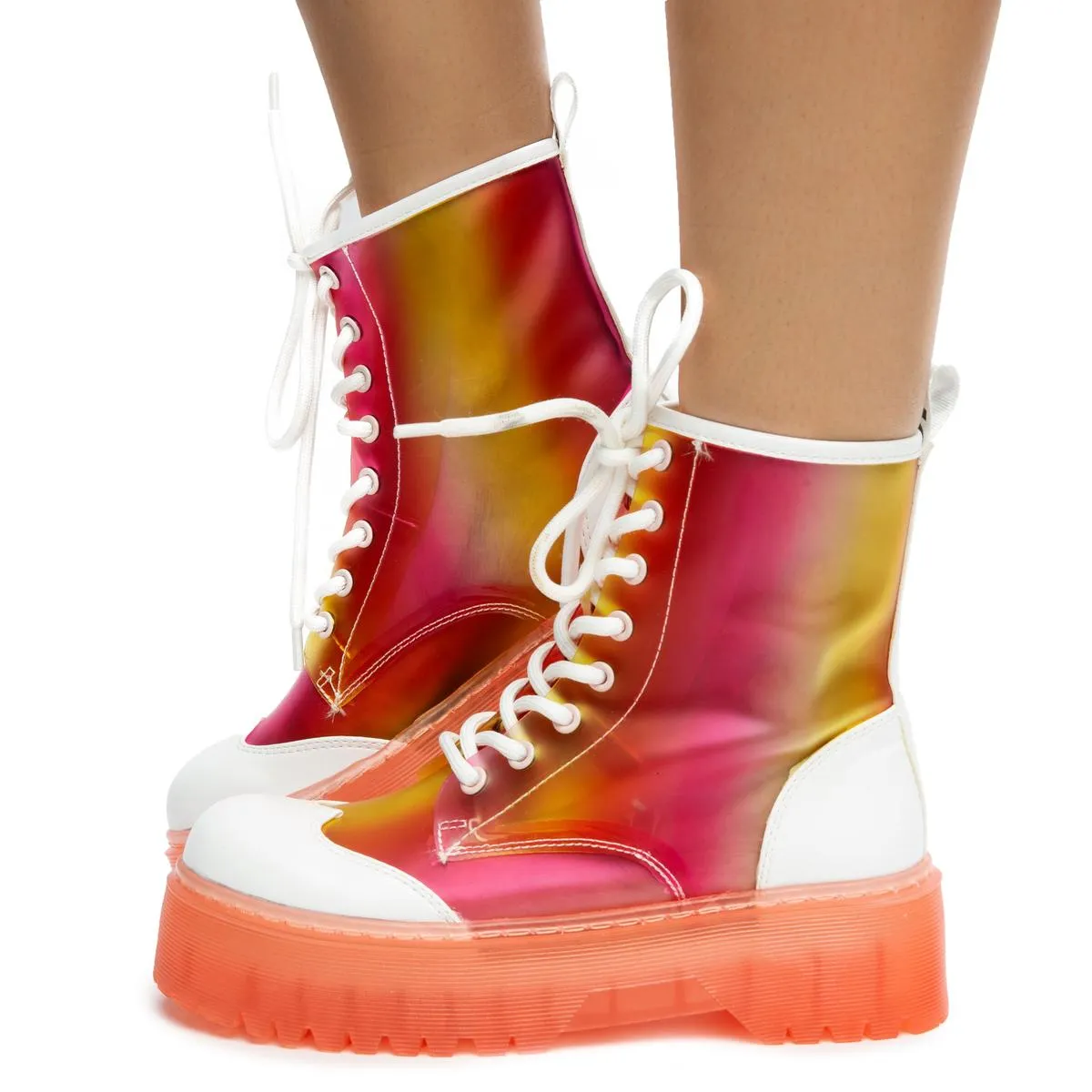 Kenzo-29 Transparent Combat Boots