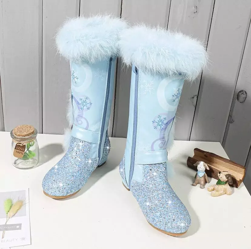Kids Frozen Inspired Bling Winter Boots▪︎Pre Order▪︎