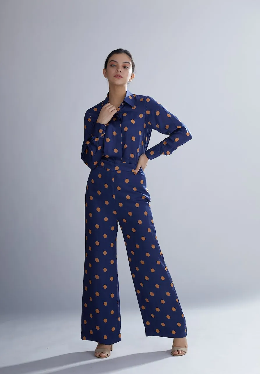 Koai   I   Blue And Orange Polka Dot Pants