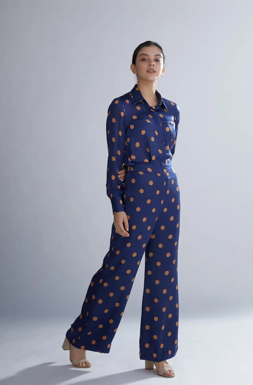 Koai   I   Blue And Orange Polka Dot Pants