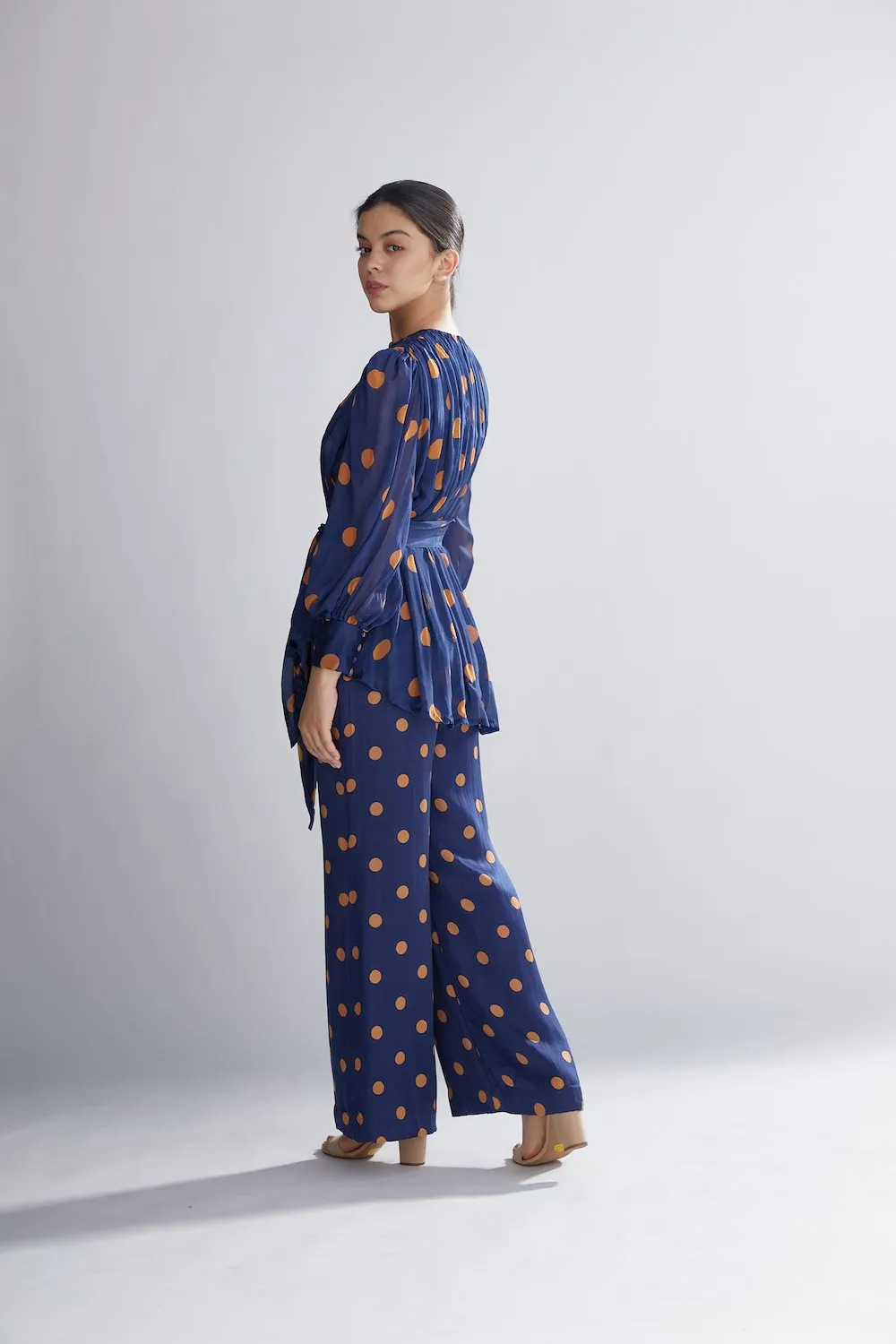 Koai   I   Blue And Orange Polka Dot Pants