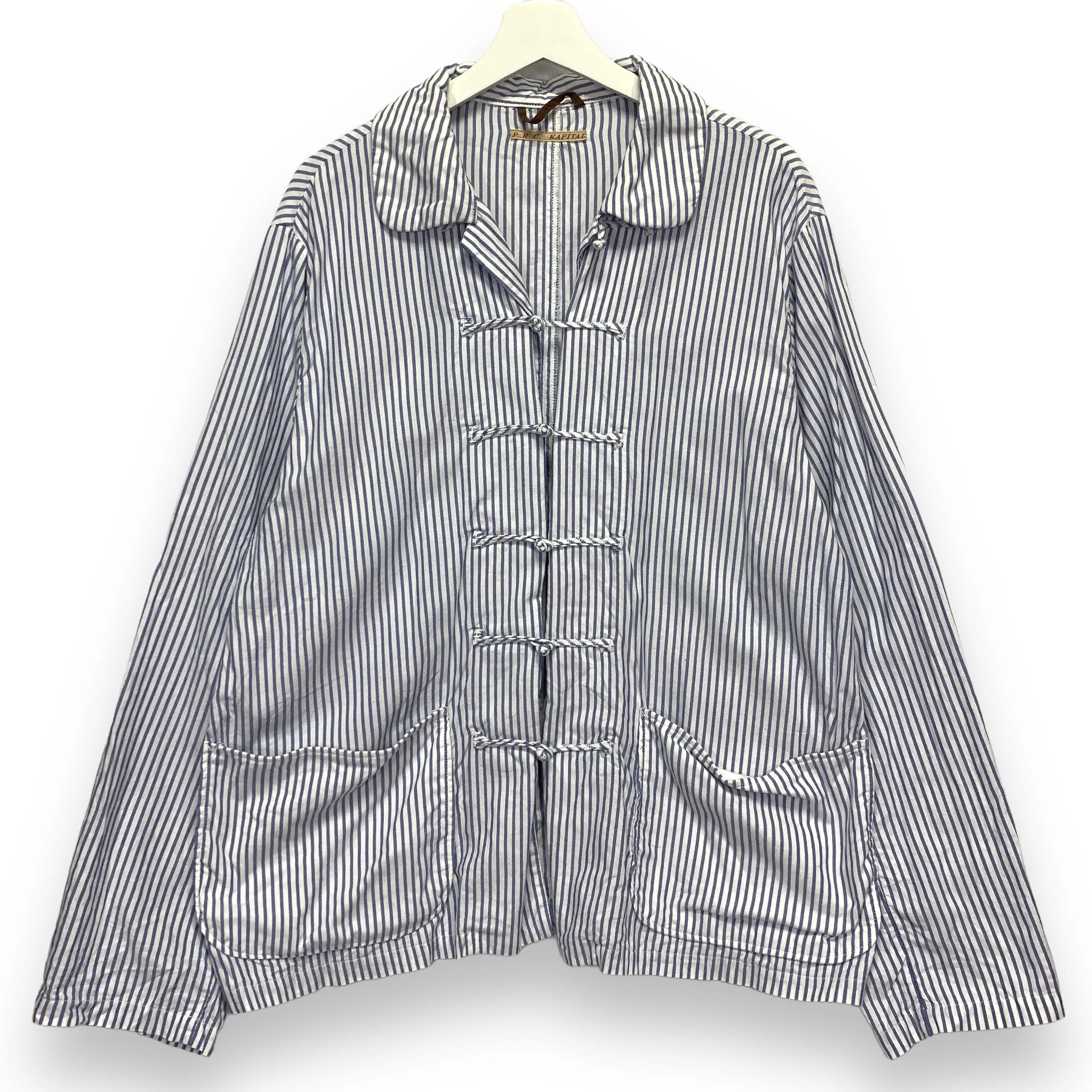 [L] Kapital PRC Stripe China Kung Fu Shirt Jacket