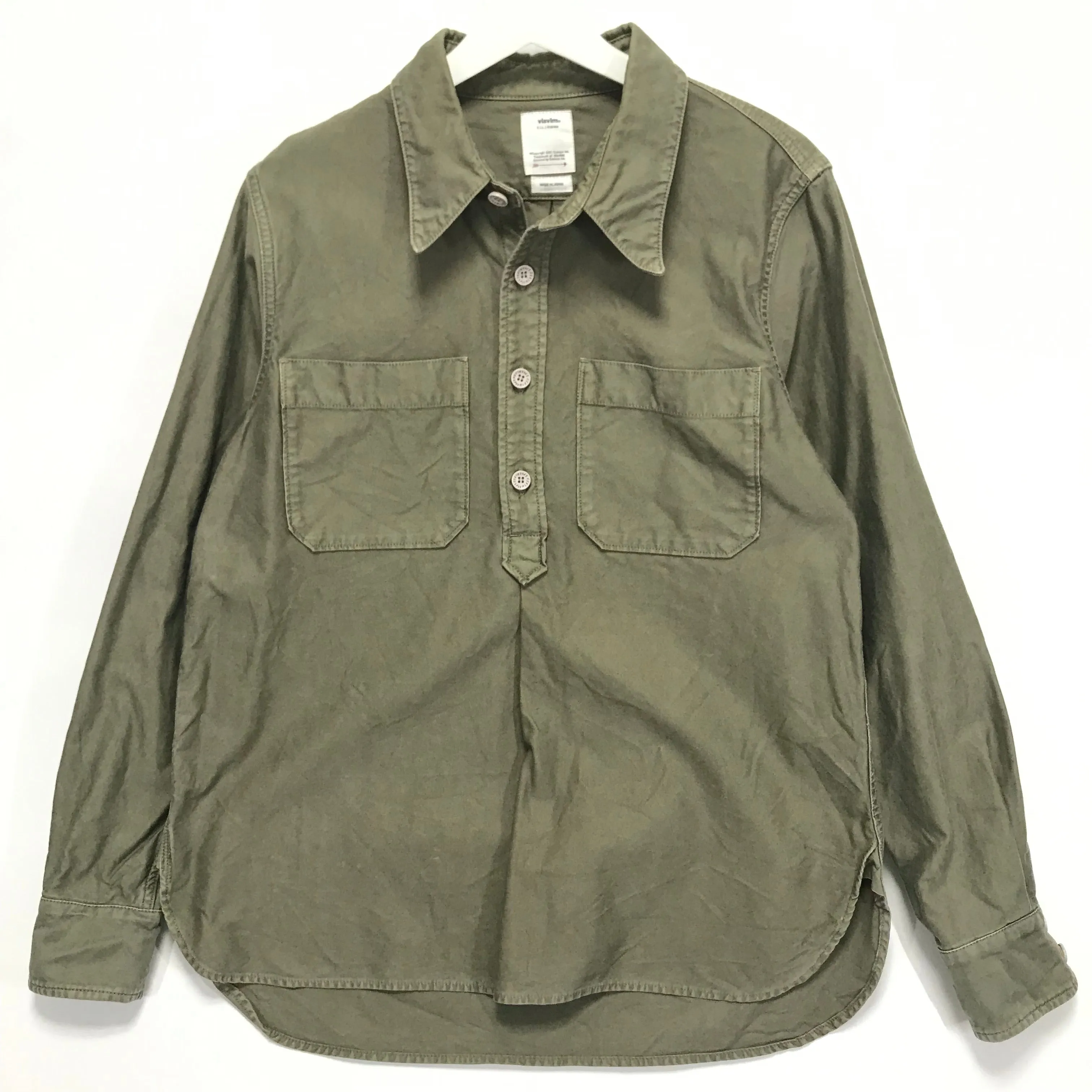 [L] Visvim 18SS ALPHA P.O. SHIRT L/S	OLIVE