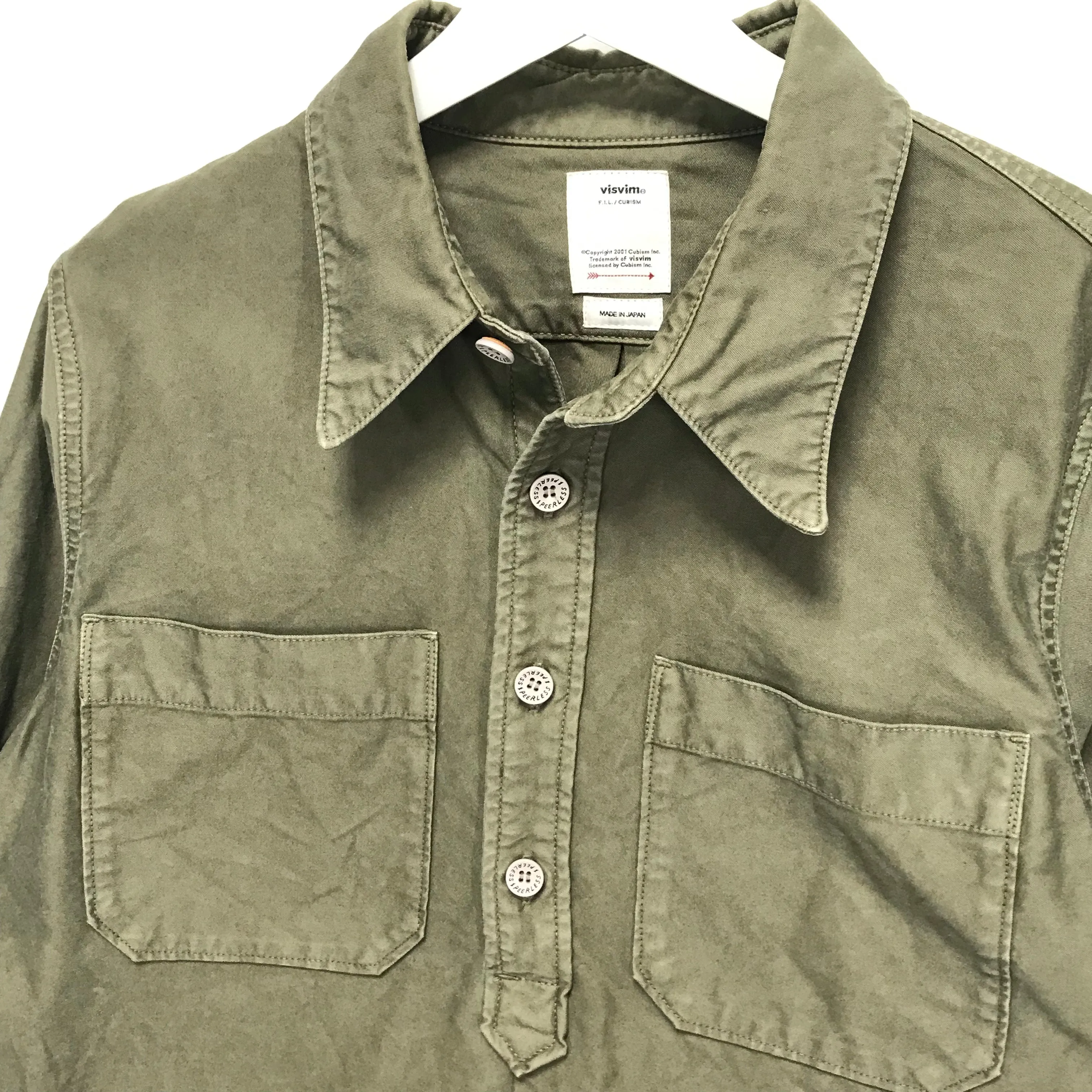 [L] Visvim 18SS ALPHA P.O. SHIRT L/S	OLIVE