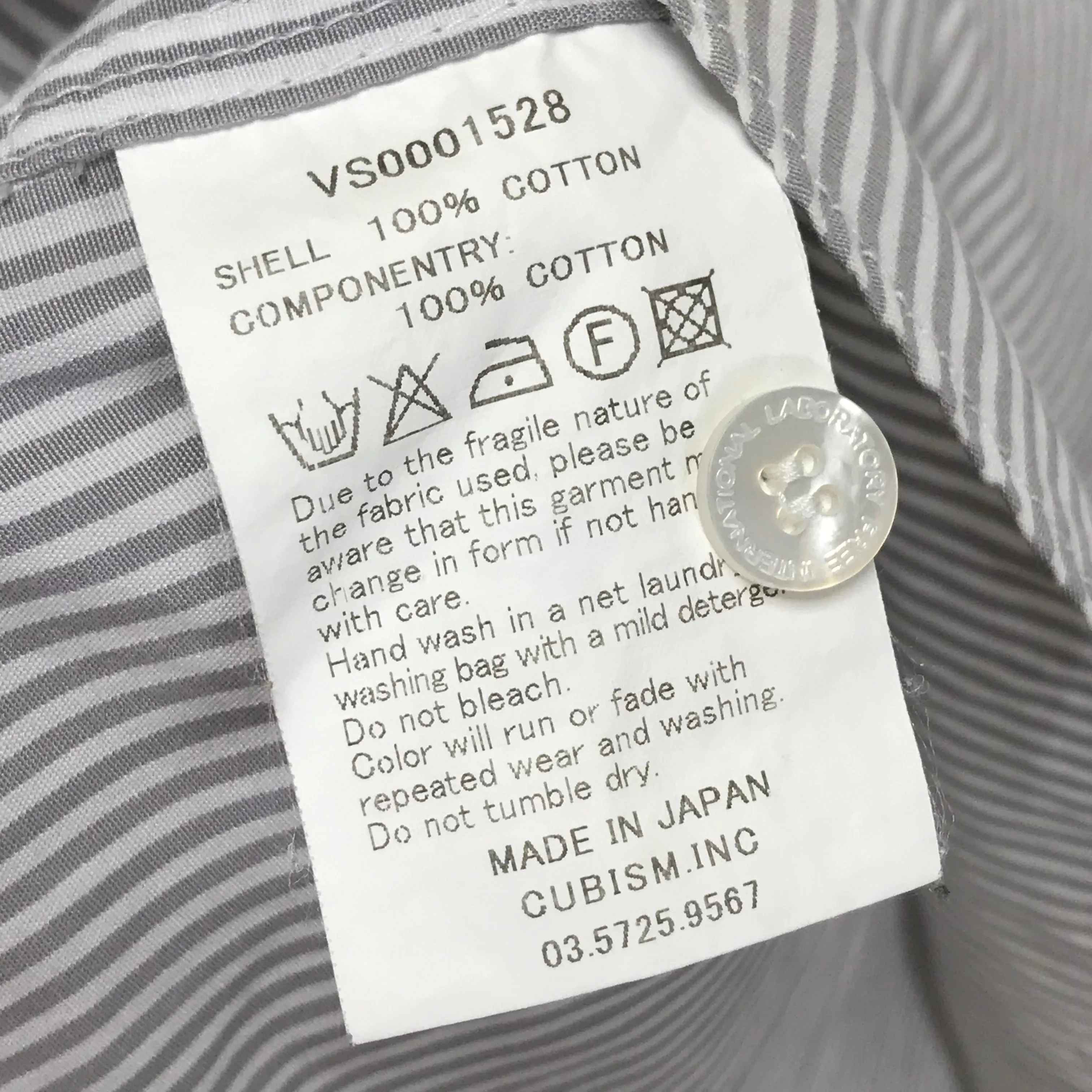 [L] Visvim Ahab L/S Shirt Stripe Grey