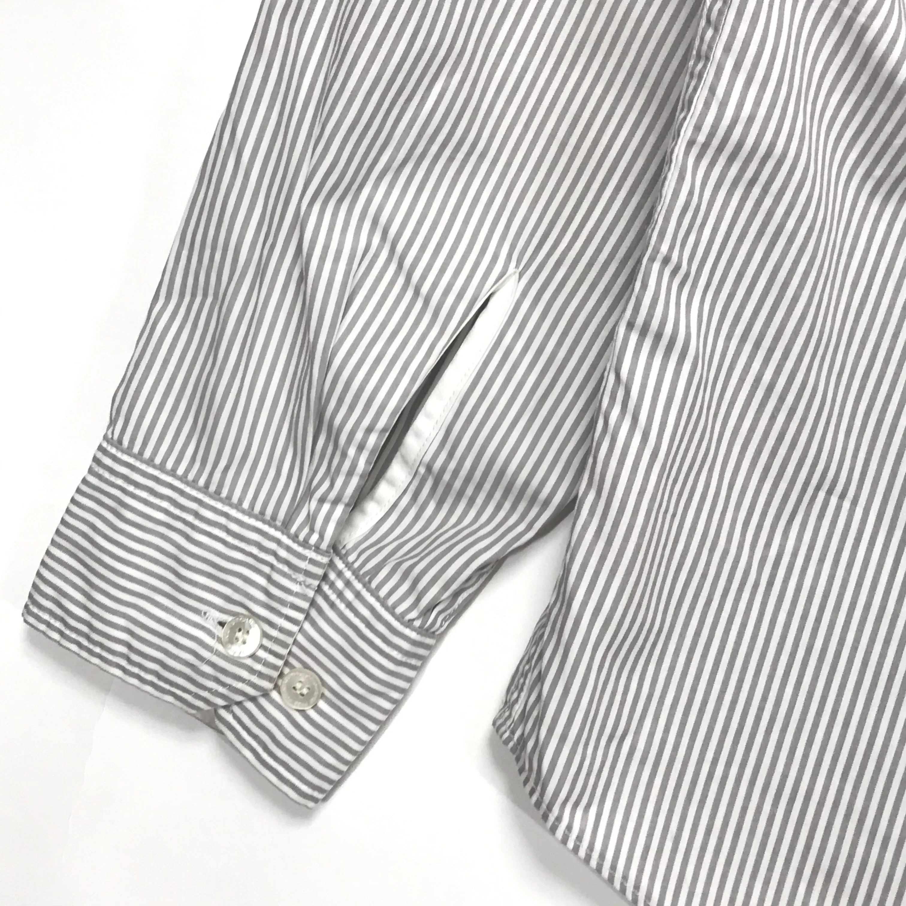 [L] Visvim Ahab L/S Shirt Stripe Grey