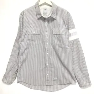 [L] Visvim Ahab L/S Shirt Stripe Grey