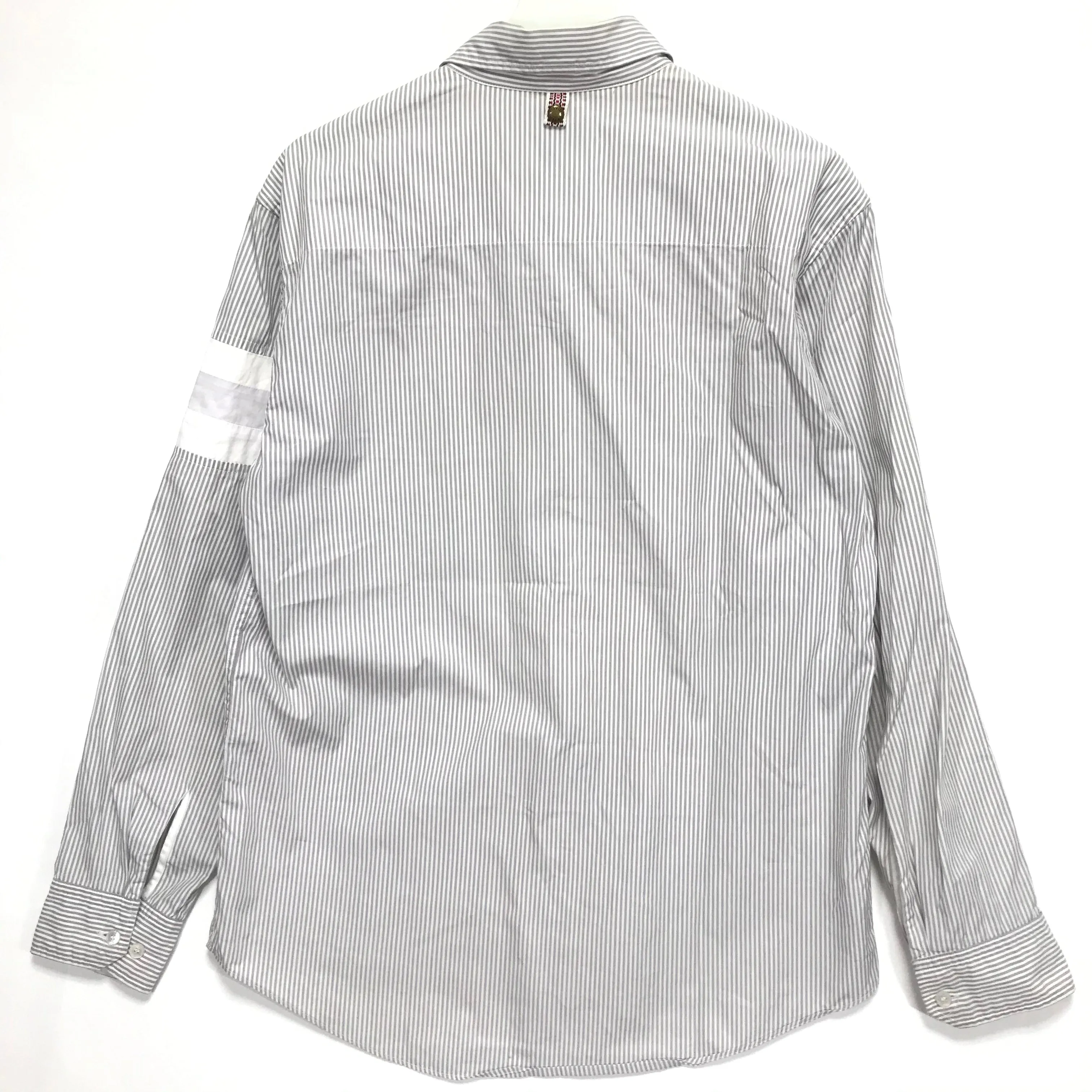 [L] Visvim Ahab L/S Shirt Stripe Grey