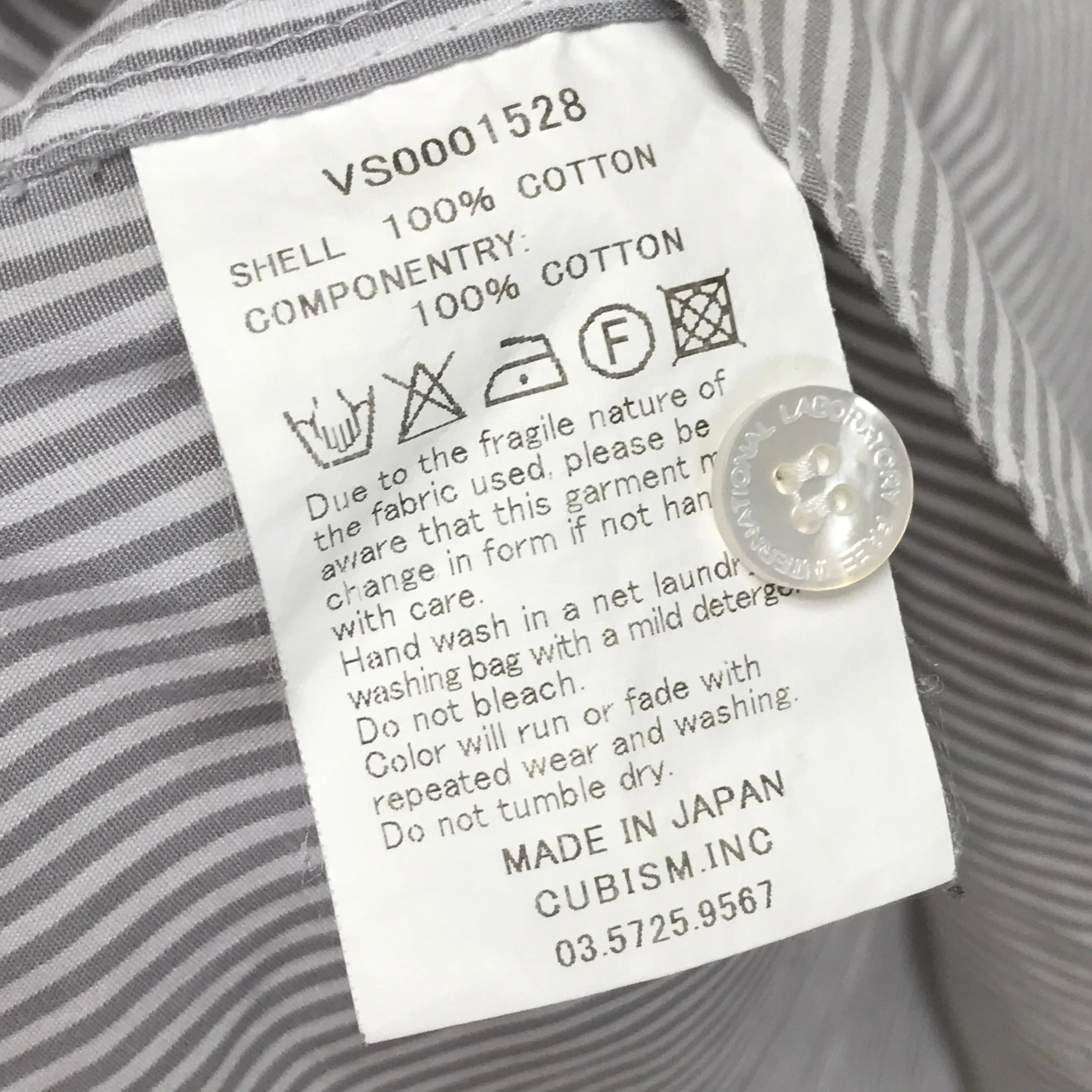 [L] Visvim Ahab L/S Shirt Stripe Grey