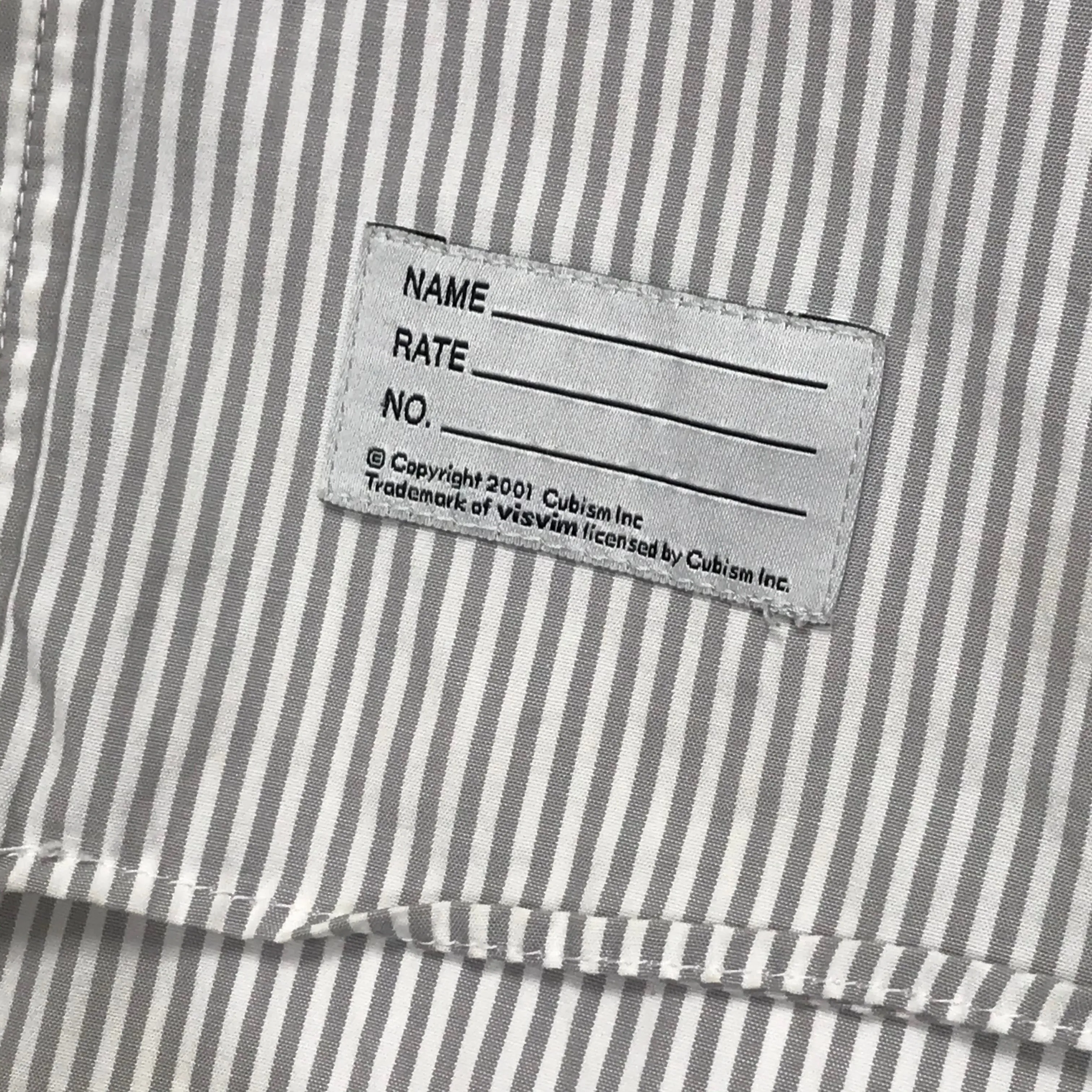 [L] Visvim Ahab L/S Shirt Stripe Grey