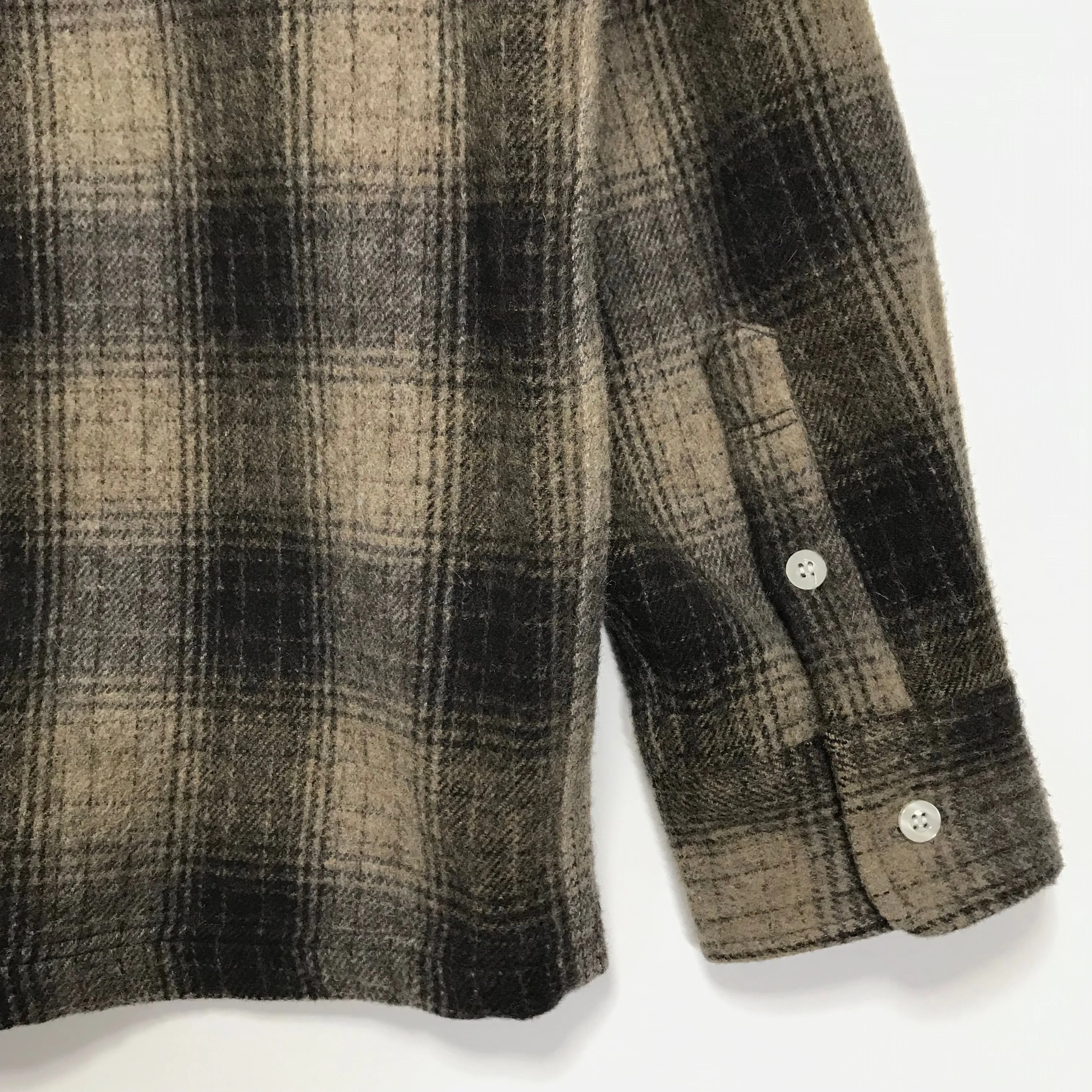 [L] WTaps 07AW Wool Flannel Union L/S Shirt Brown