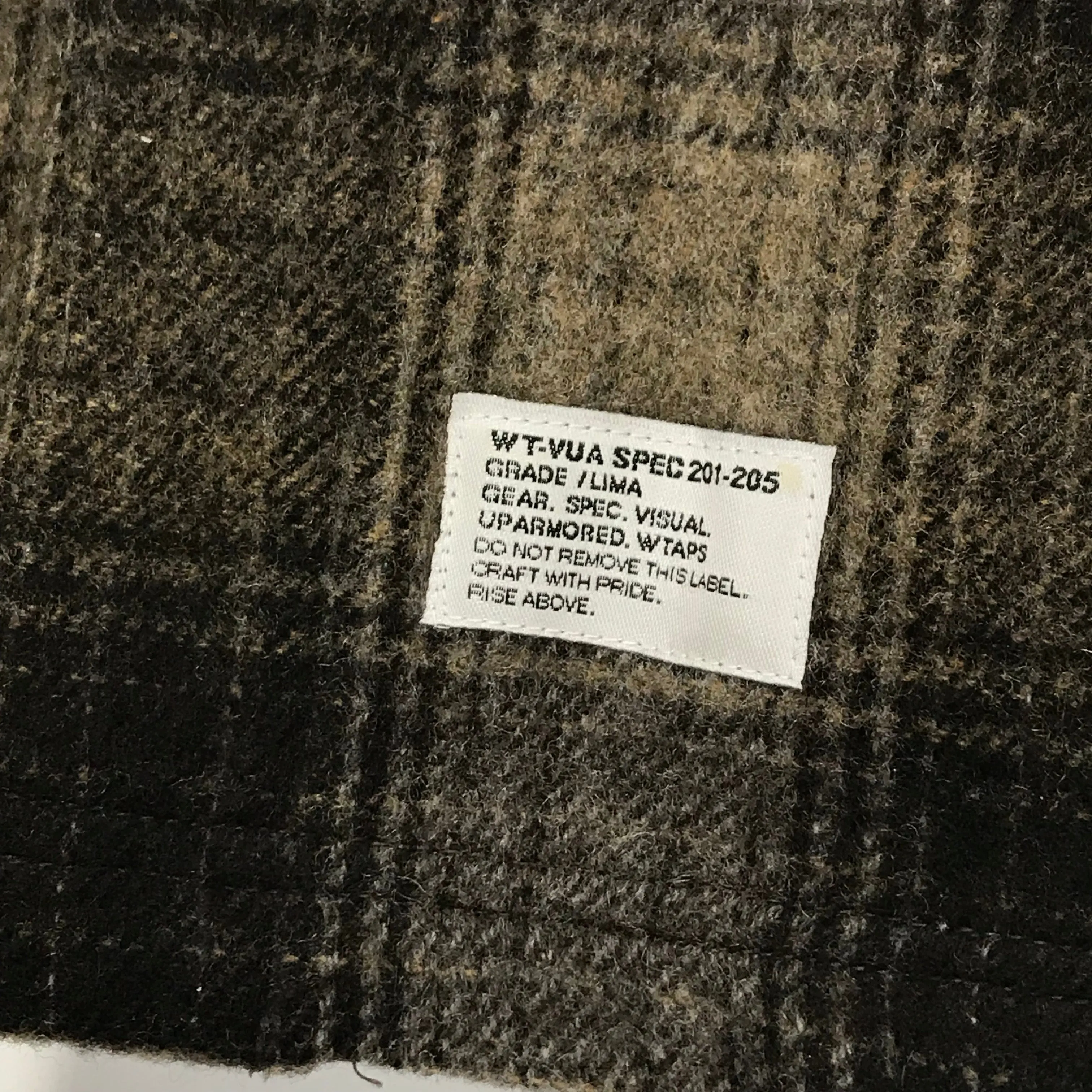 [L] WTaps 07AW Wool Flannel Union L/S Shirt Brown