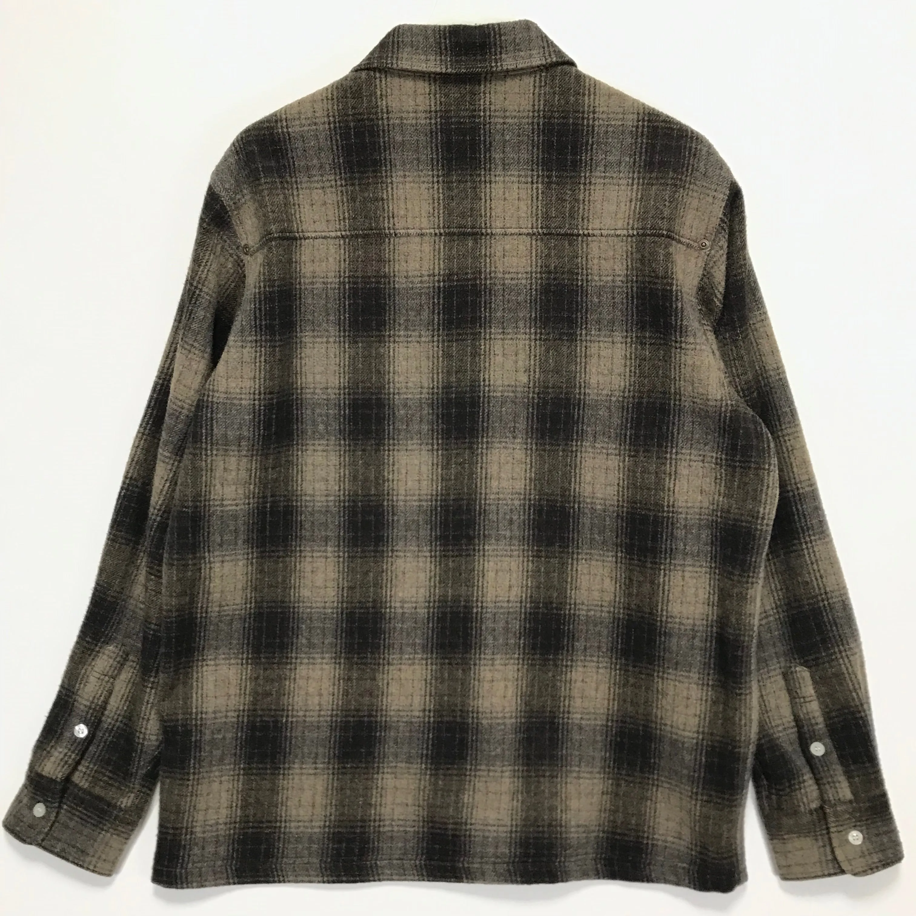 [L] WTaps 07AW Wool Flannel Union L/S Shirt Brown