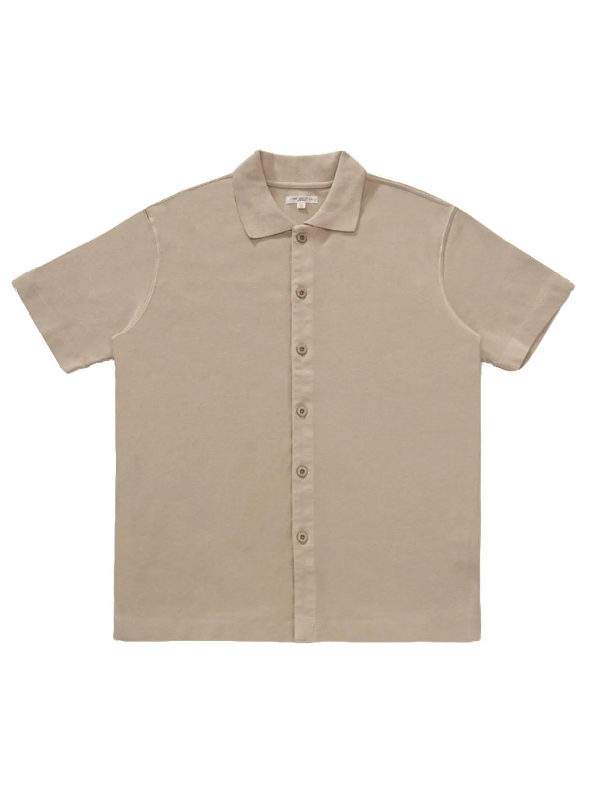 Lady White Co. Placket Polo Beige