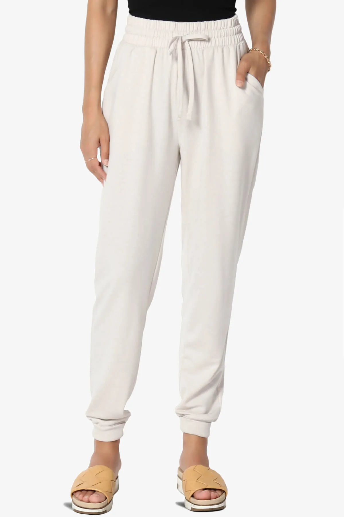 Lanette Drawstring Jersey Jogger Pants PLUS