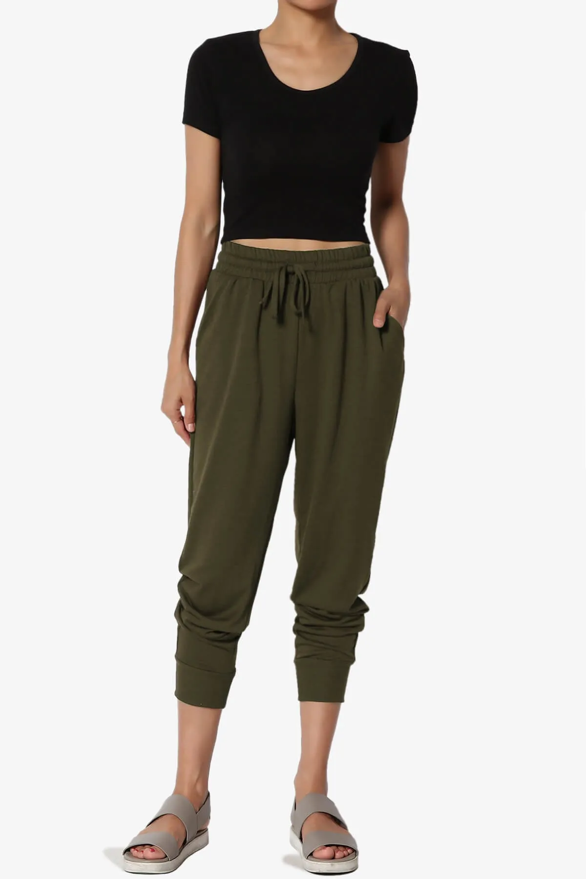 Lanette Drawstring Jersey Jogger Pants PLUS