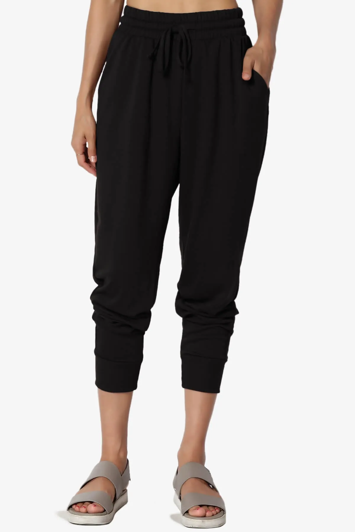 Lanette Drawstring Jersey Jogger Pants PLUS