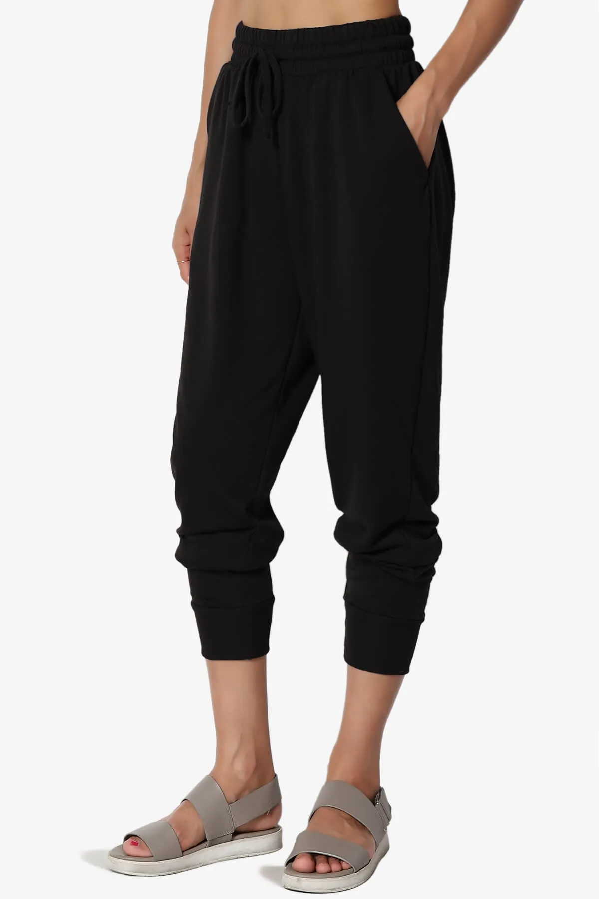 Lanette Drawstring Jersey Jogger Pants PLUS