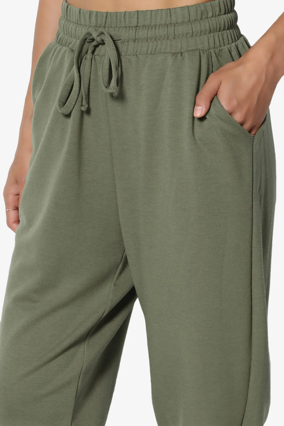 Lanette Drawstring Jersey Jogger Pants PLUS