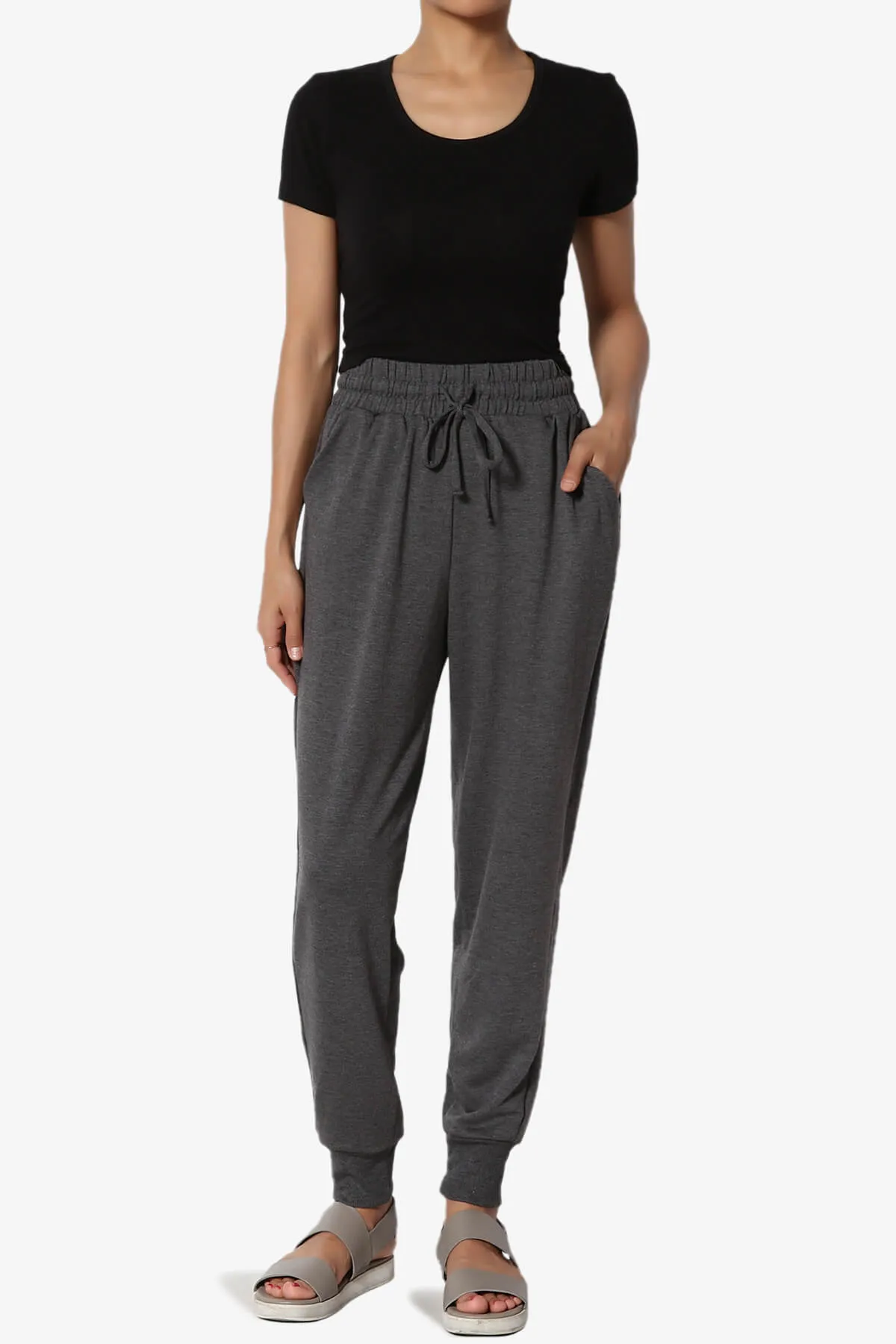 Lanette Drawstring Jersey Jogger Pants PLUS