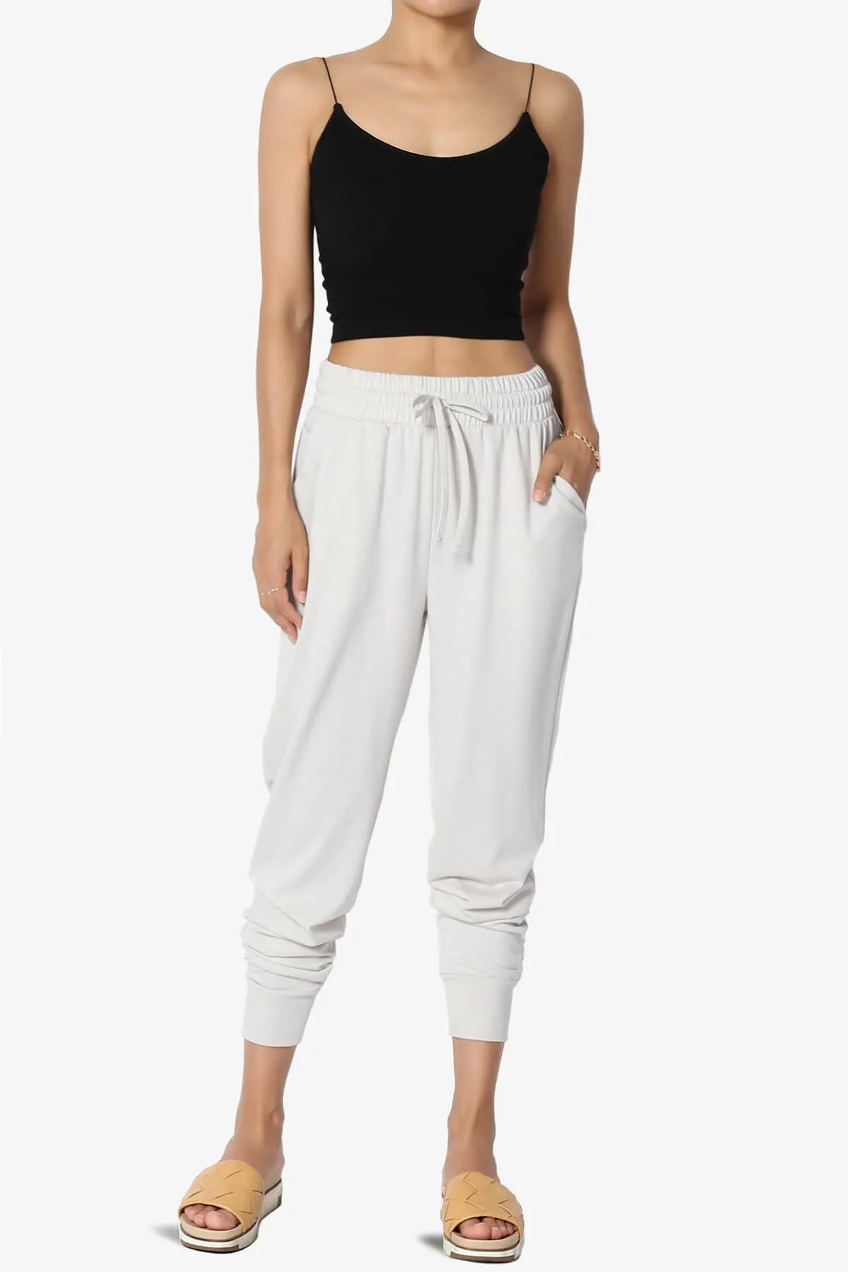 Lanette Drawstring Jersey Jogger Pants PLUS