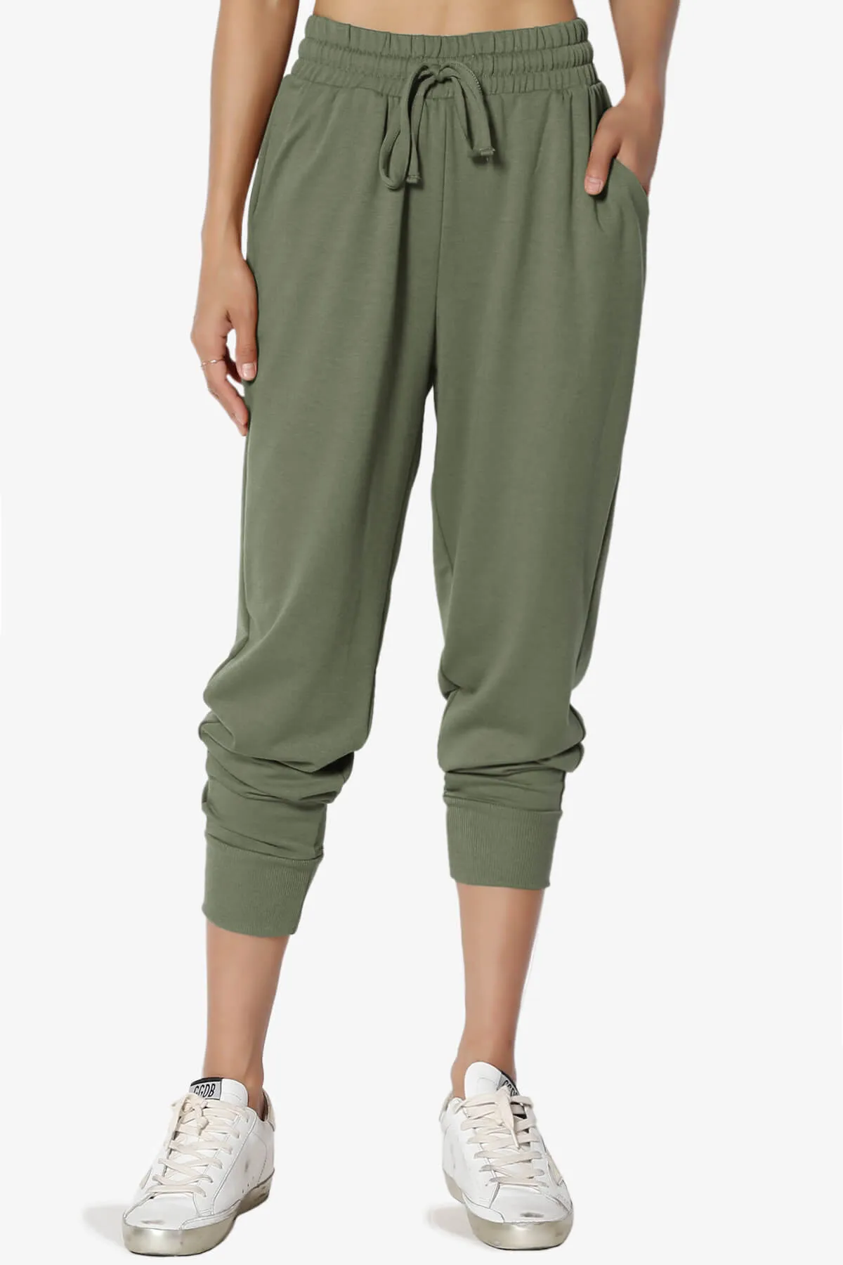 Lanette Drawstring Jersey Jogger Pants PLUS