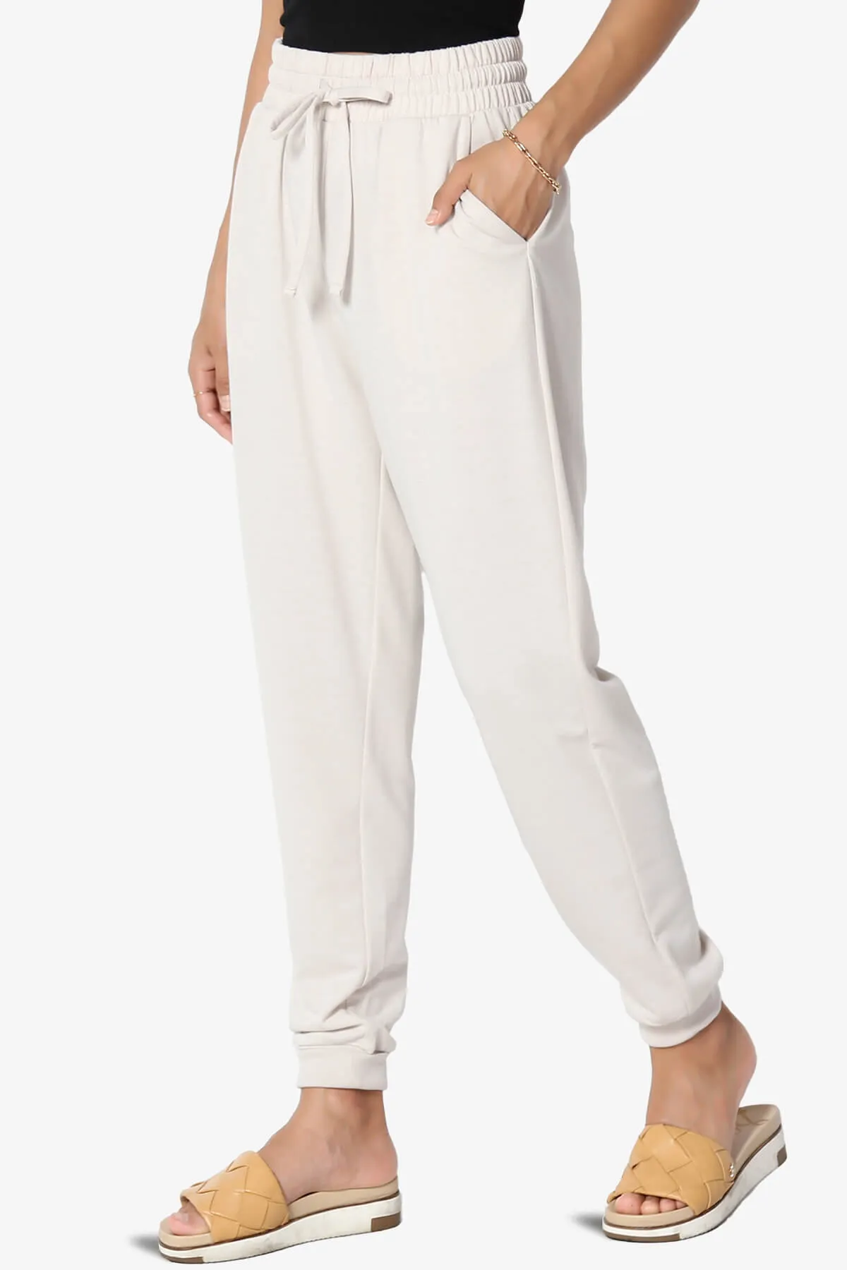 Lanette Drawstring Jersey Jogger Pants PLUS
