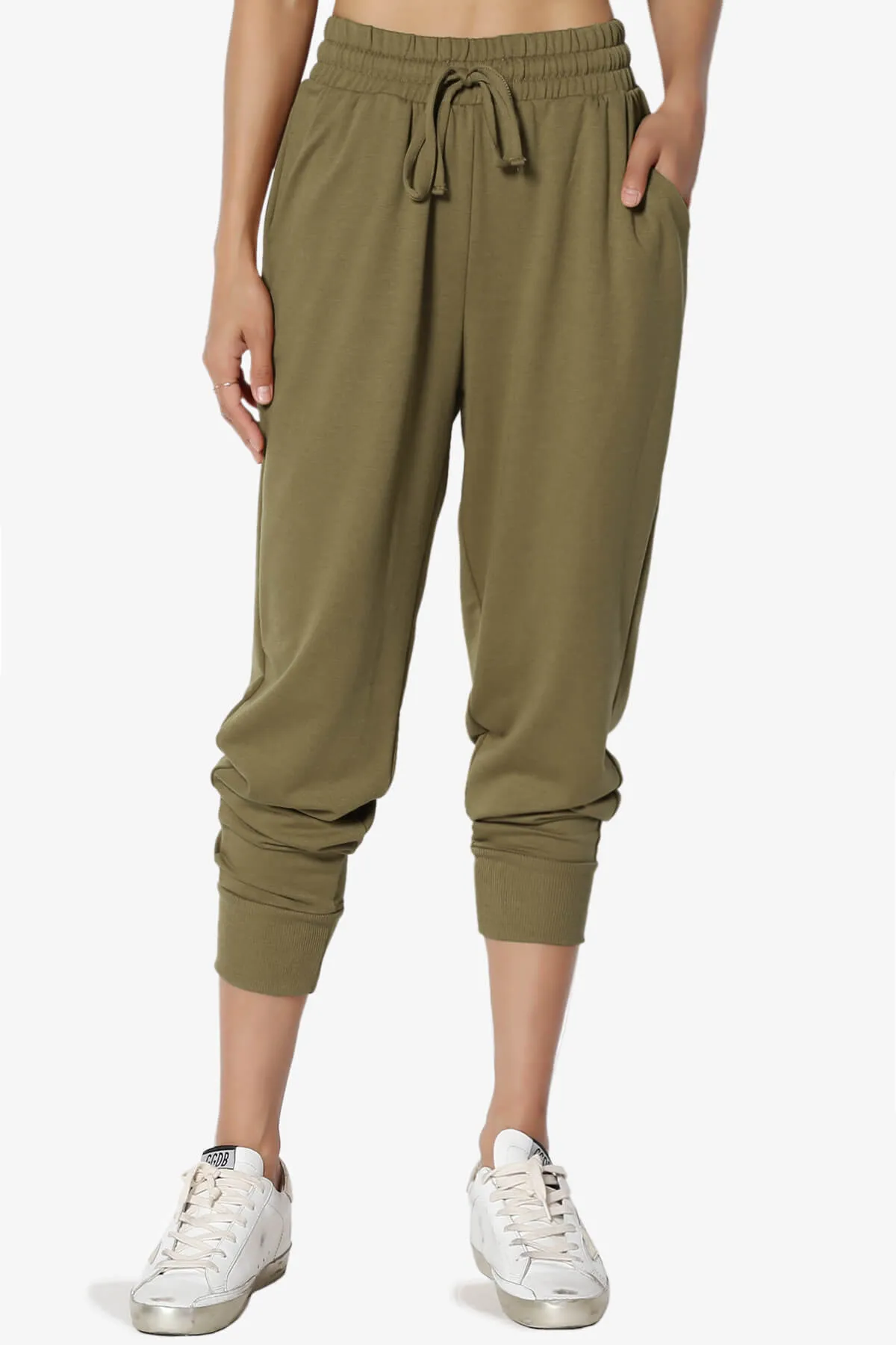 Lanette Drawstring Jersey Jogger Pants PLUS