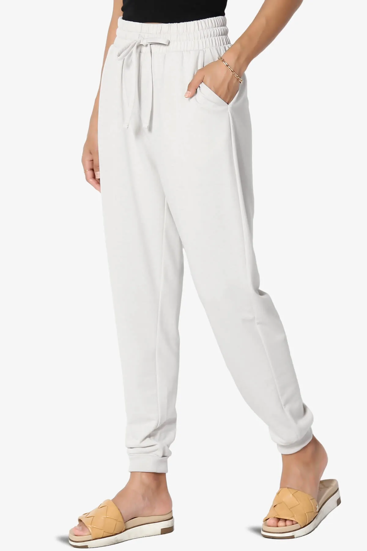 Lanette Drawstring Jersey Jogger Pants PLUS